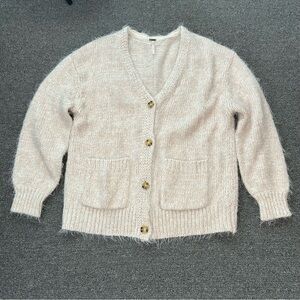 Free People Nevermind Cardigan Size XS crème brûlée, Oversized, Soft, Shaggy